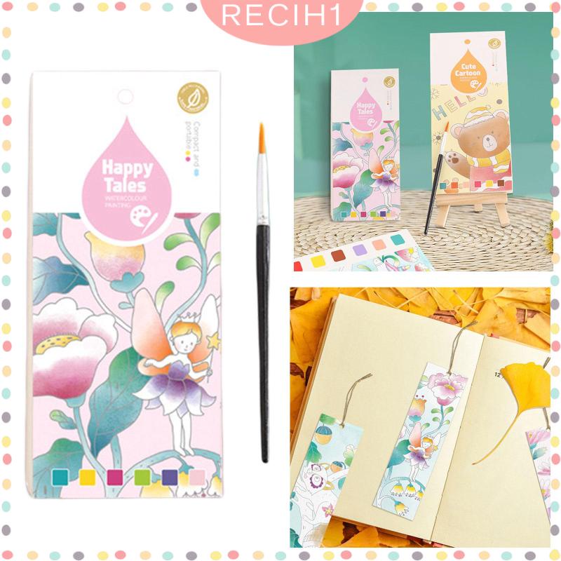 Sách Tô Màu Nước Bỏ Túi 20 Tờ Thủ Công Cho Người Mới Bắt Đầu