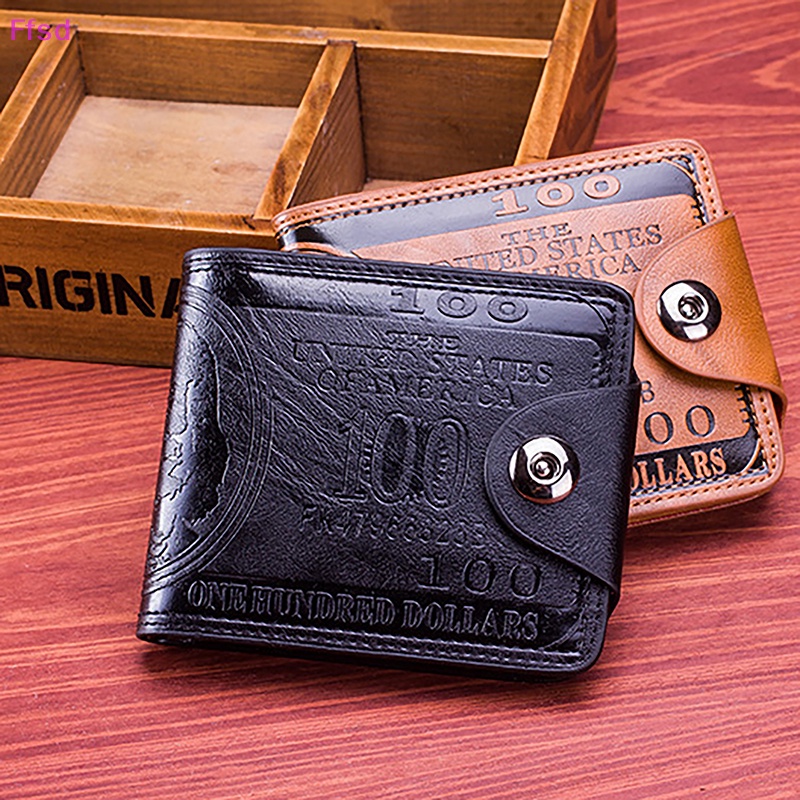 {Ffsd} Ví Da PU Đựng Thẻ Tín Dụng Và Tiền Đô La Thời Trang Chất Lượng Cao Cho Nam * Bán Chạy
