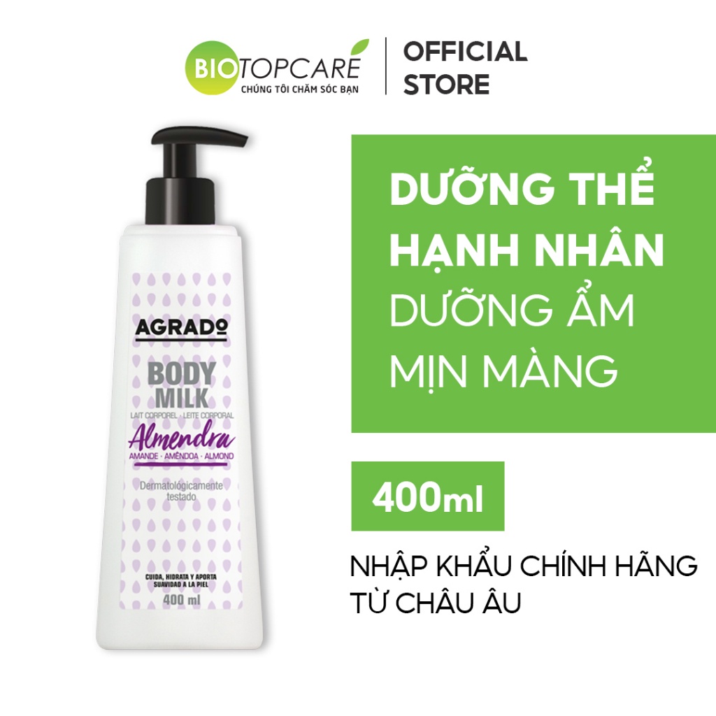 Sữa dưỡng thể Agrado hạnh nhân 400ml