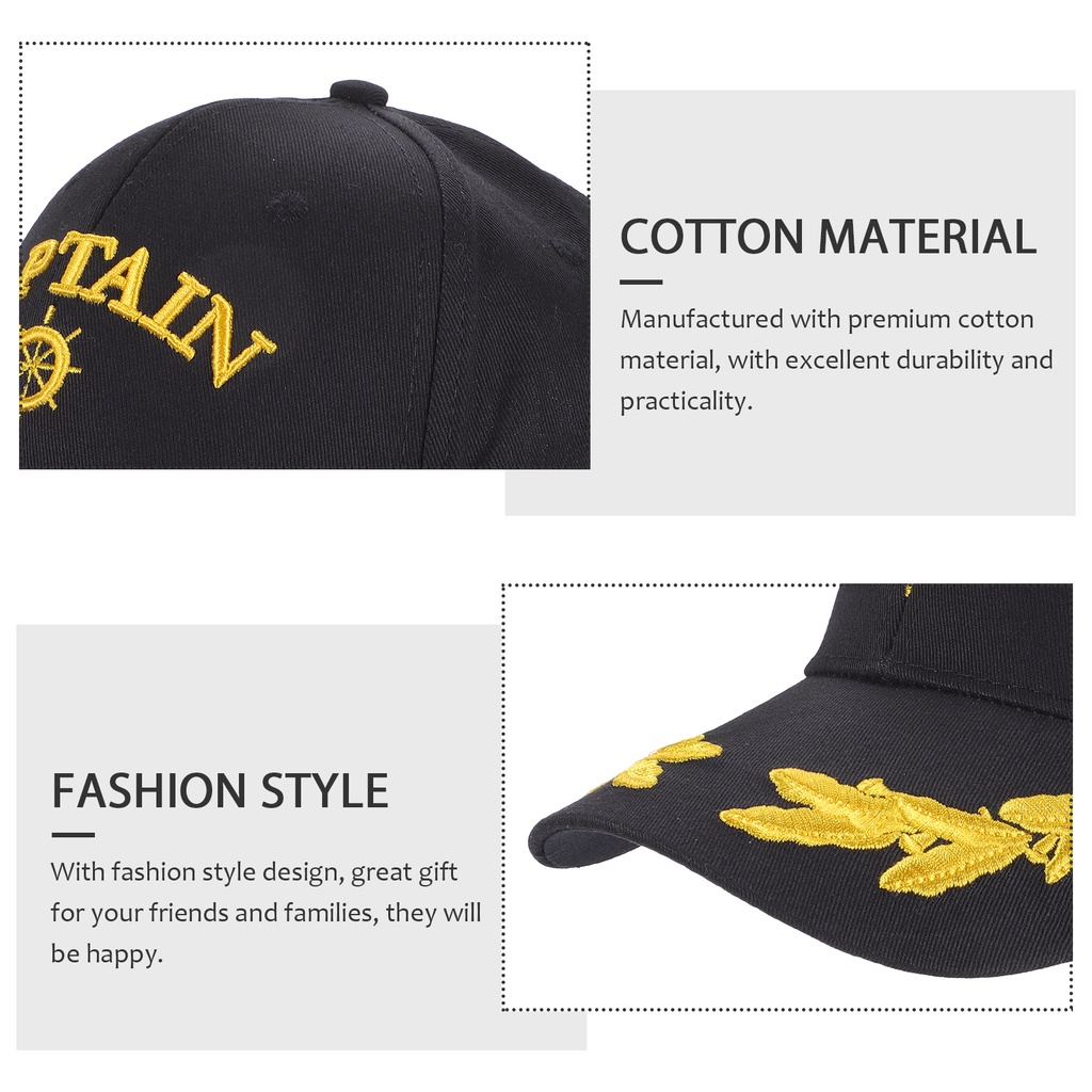 Mũ Lưỡi Trai 27x20cm Màu Đen Chất Liệu Cotton In Chữ Captain America Thời Trang Cho Nữ