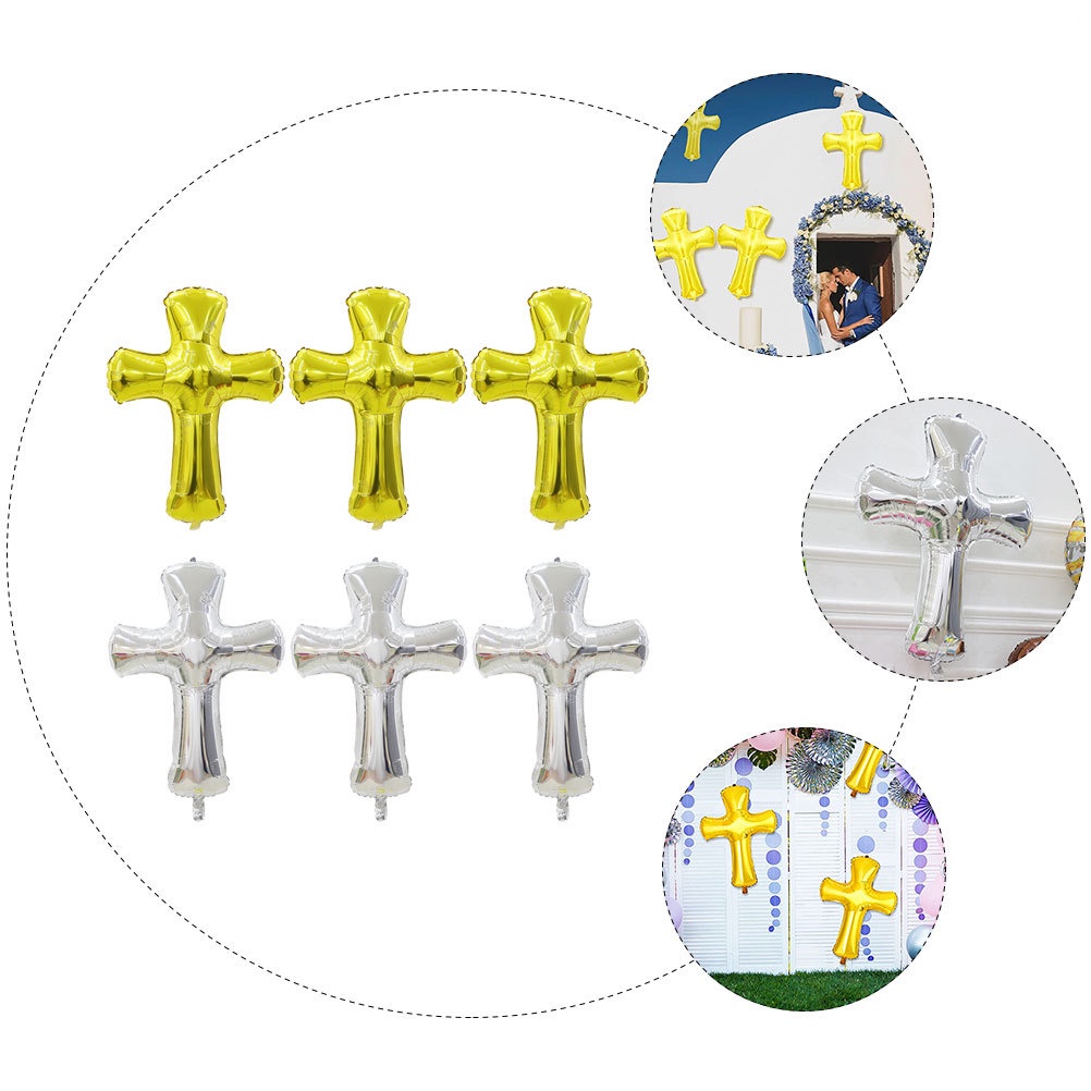 Set 6 Bong Bóng Màng Nhôm Trang Trí Tiệc