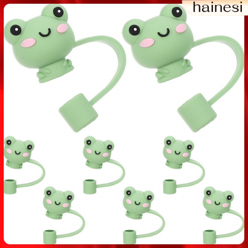 Set 8 Nắp Đậy Ống Hút Bằng Silicone Tái Sử Dụng Tiện Lợi