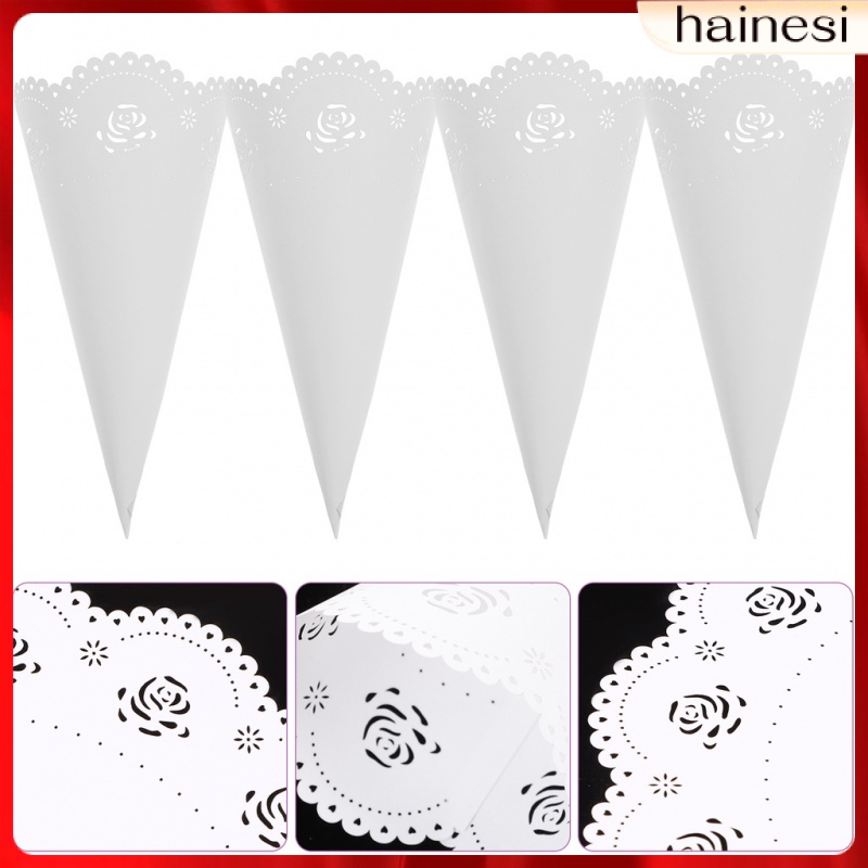 Set 20 Hộp Đựng Hoa Giấy Hình Nón Trang Trí Bó Hoa Cưới