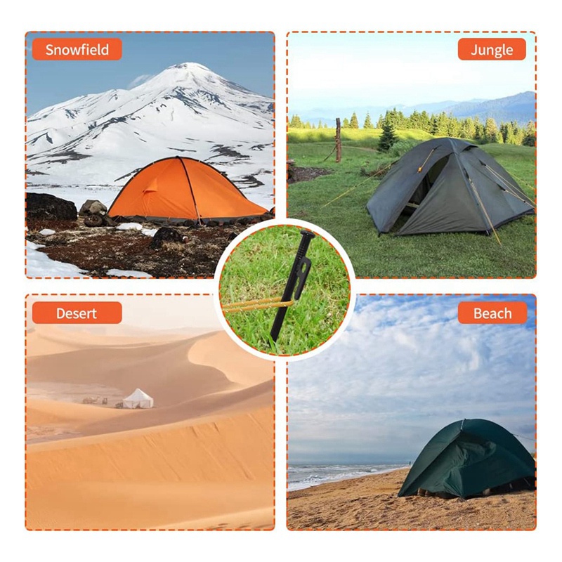 Set 8 Cọc Dựng Lều 10 Inch Chống Gió Tiện Dụng