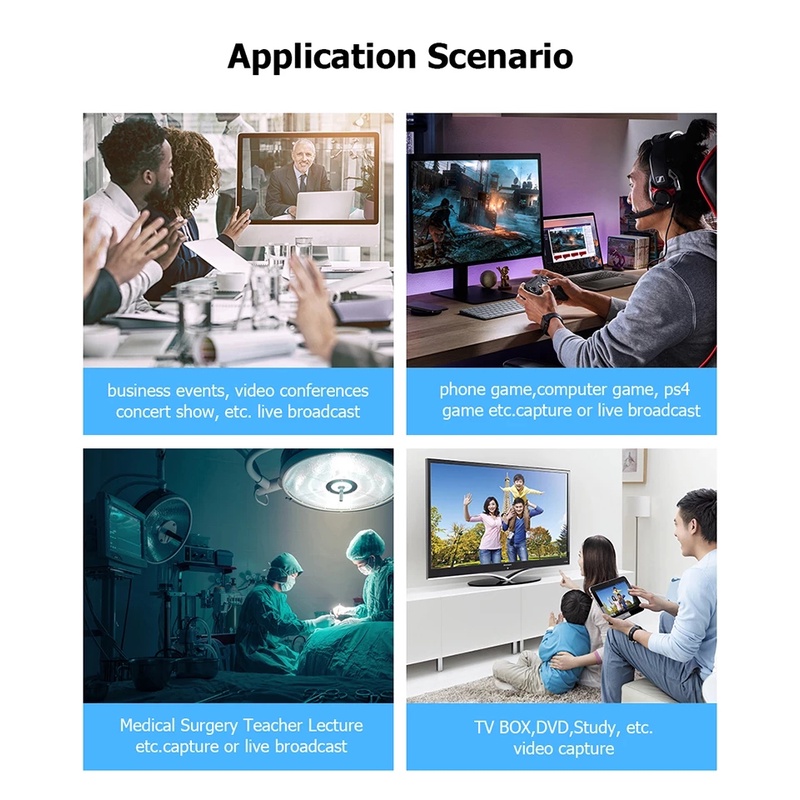 Thẻ Ghi Hình video 4k hdmi usb 2.0 1080p Cho ps4 hd Máy Tính laptop