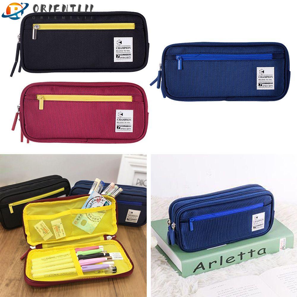 Túi Đựng Bút Bằng Vải Canvas Họa Tiết Hoạt Hình Dễ Thương