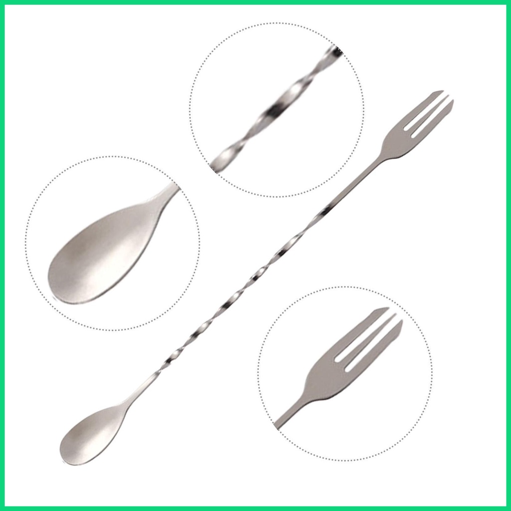 Set 10 Muỗng Khuấy Cocktail Cán Dài Có Thể Tái Sử Dụng Cho jiwvn
