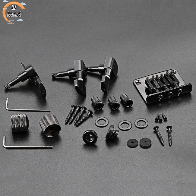 Cầu Đàn Guitar 3 Dây Tùy Chỉnh Kèm Núm Vặn 1R2L Chất Lượng Cao