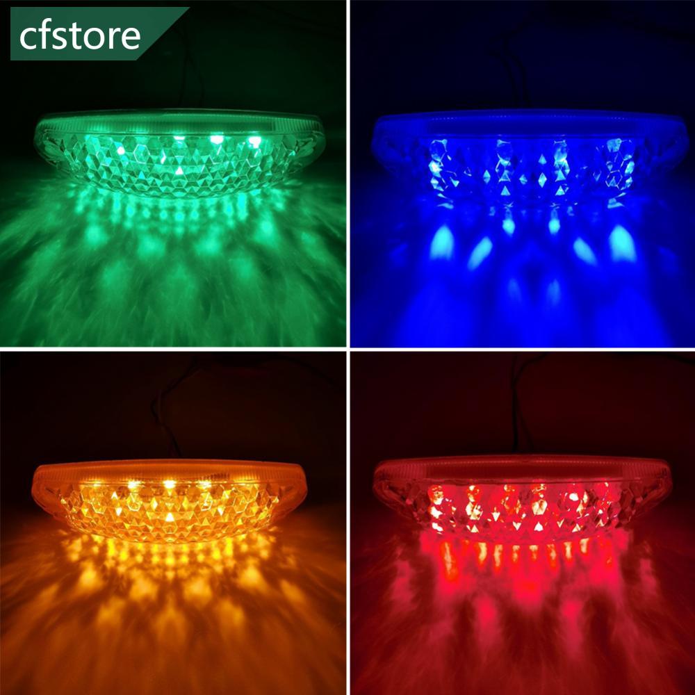 1 Đèn Tín Hiệu 8 Bóng LED Cảnh Báo 12V-24V Hình Oval Cho Xe Tải Trailer Truck Lorry Caravan Bus O8R6