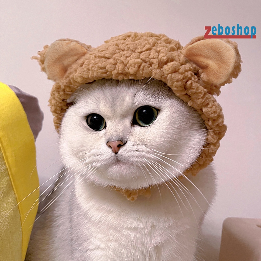 Mũ Hóa Trang Hình Gấu Dễ Thương Cho Thú Cưng