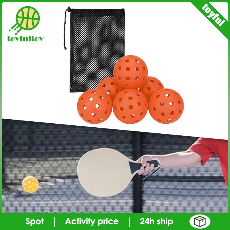 Set 6 Quả Bóng Pickle 40 Lỗ Chơi Trong Nhà / Ngoài Trời