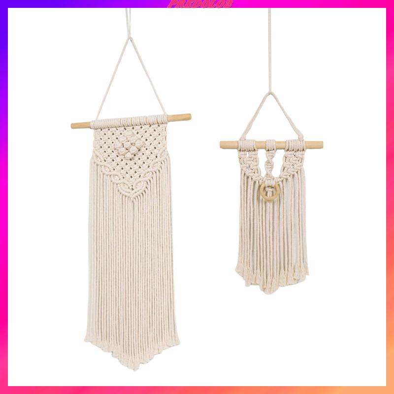 [Predolo2] Macrame Đan Treo Tường Trang Trí Mặt Dây Phong Cách Bohemian Cho Đám Cưới Dorm Cửa Sổ