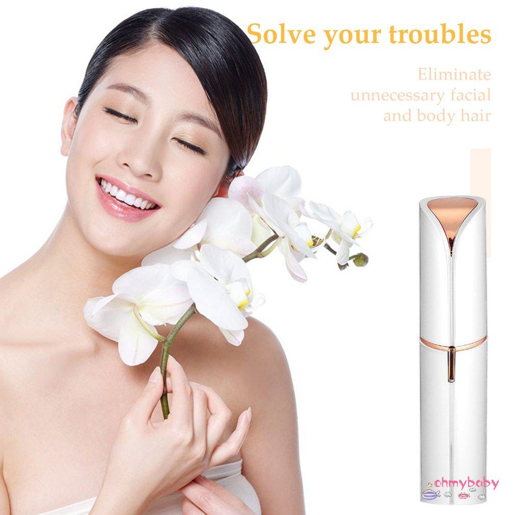 [InStock] Phụ Nữ Điện Mini Không Gây Đau Tóc Cho Mặt Cơ Thể Máy Rụng Lông Son Môi Hình Cổ Chân Dụng Cụ Cạo Râu [Z/6]