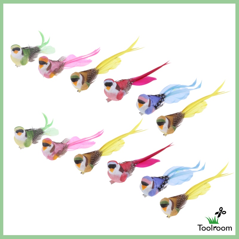 Phụ Kiện Lông Vũ Nhân Tạo Sống Động Trang Trí Sân Vườn