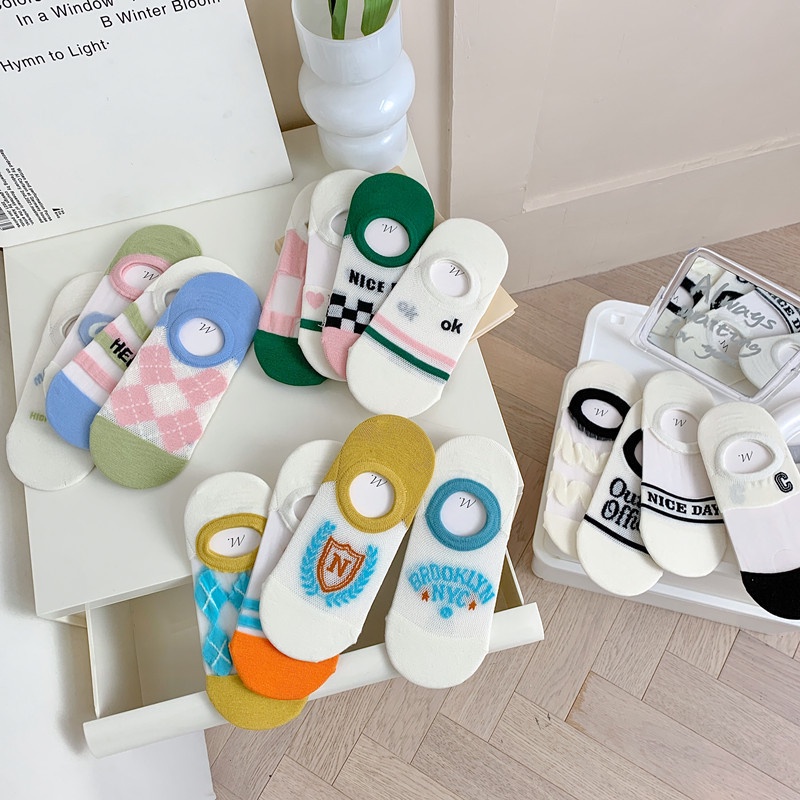 Vớ Cotton Lụa Siêu Mỏng Bốn Màu Sắc Phù Hợp Với Bốn Mùa Mới Dành Cho Bạn Nữ