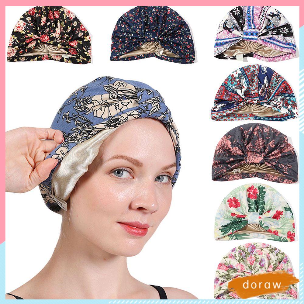 Mũ Trùm Đầu Bằng Satin In Họa Tiết Hoa Cho Nữ