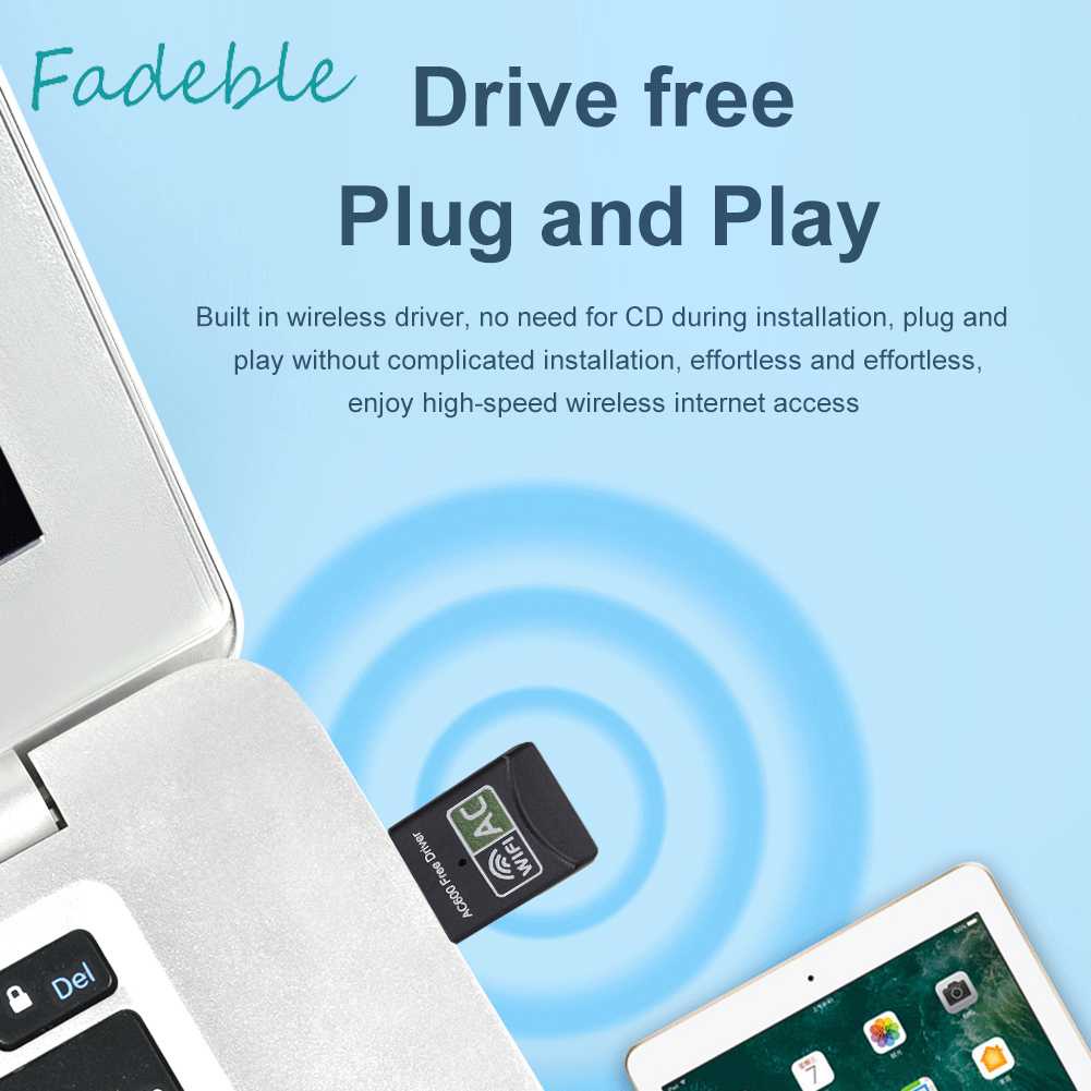 Thẻ Mạng Không Dây 600M 2.4G / 5.8G Tần Số Kép Cho PC / Laptop