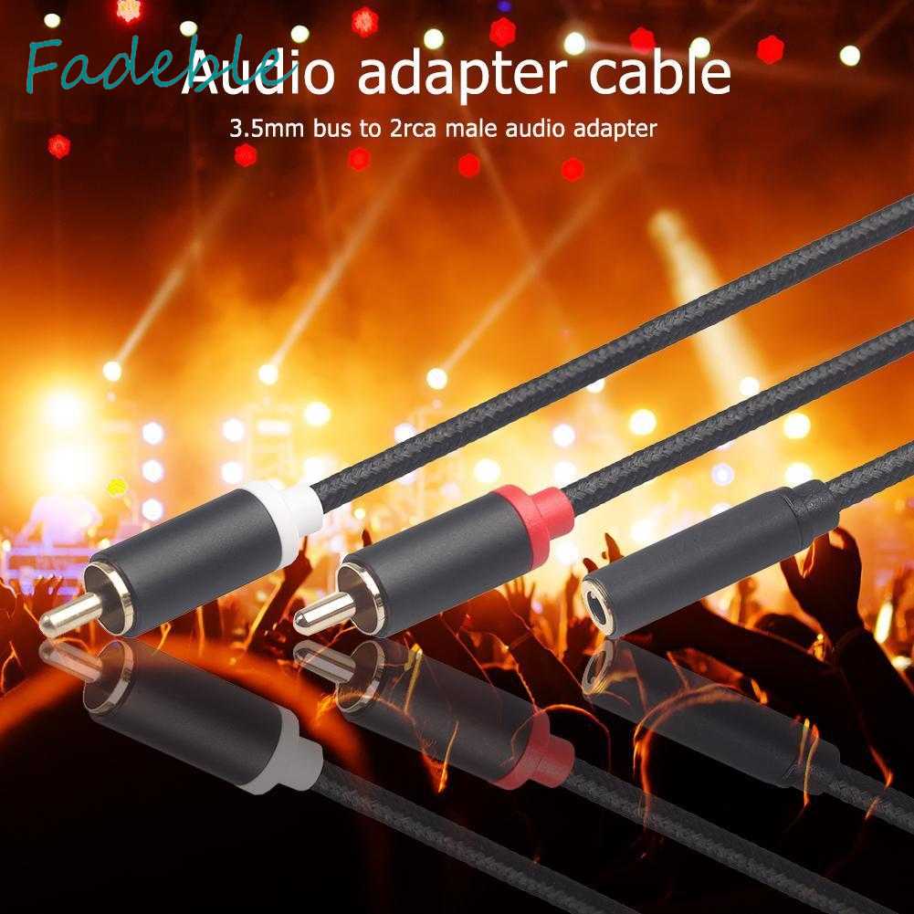 Dây Cáp Âm Thanh 0.4m RCA 2 RCA Đầu Đực Sang Đầu Cái 3.5mm