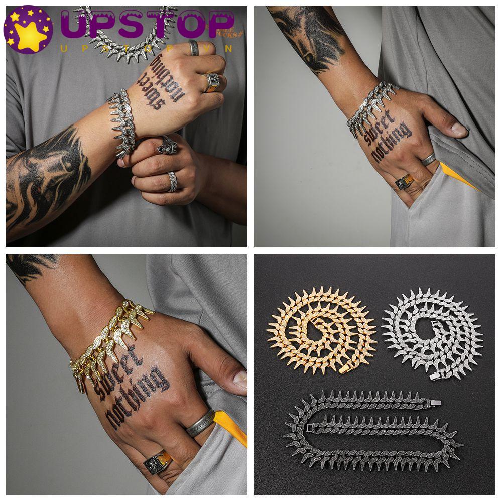 Phụ Kiện Trang Trí Điện Thoại Tiện Dụng|Vòng Đeo Tay Bản Rộng 15mm Phong Cách Hip Hop Thời Trang Cho Nam Và Nữ