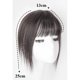 Mái phủ hói tóc thật 3d ❤️freeship❤️ tóc thật 100% phủ bạc, tóc mái 3d