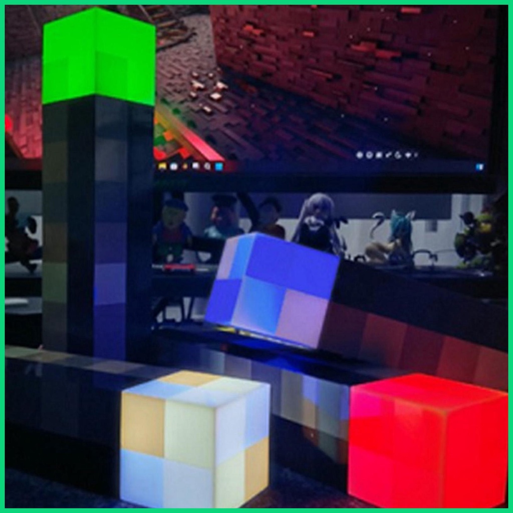 Đèn Đồ Chơi Hình Khối Lập Phương Thay Đổi Màu Sắc Dành Cho Nhà Cửa jiwvn