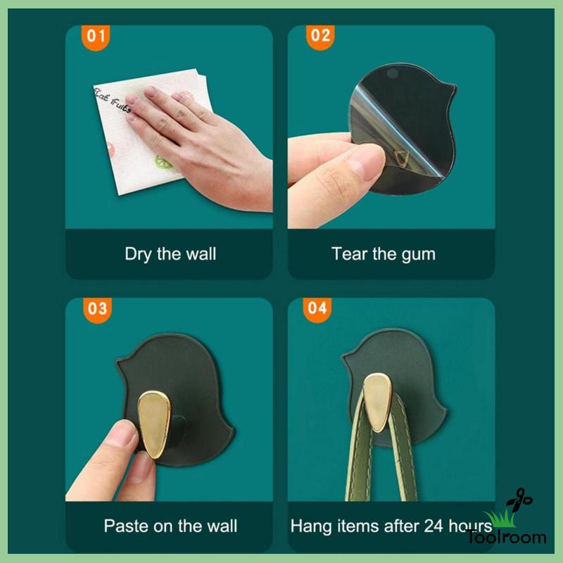 Set 4 Móc Treo Đồ Gắn Tường Đa Năng Tiện Dụng