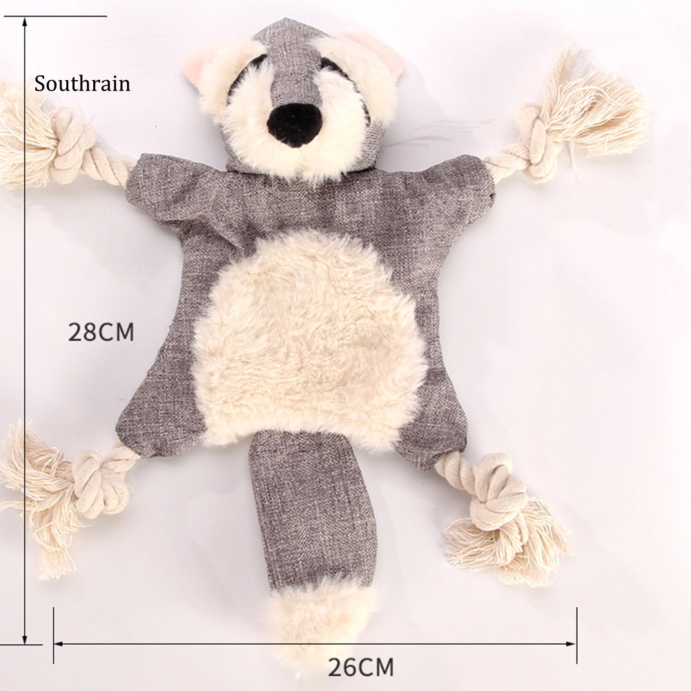 Thú Nhồi Bông Hình Cáo / Sóc Có Âm Thanh Dễ Thương Cho Cún Cưng