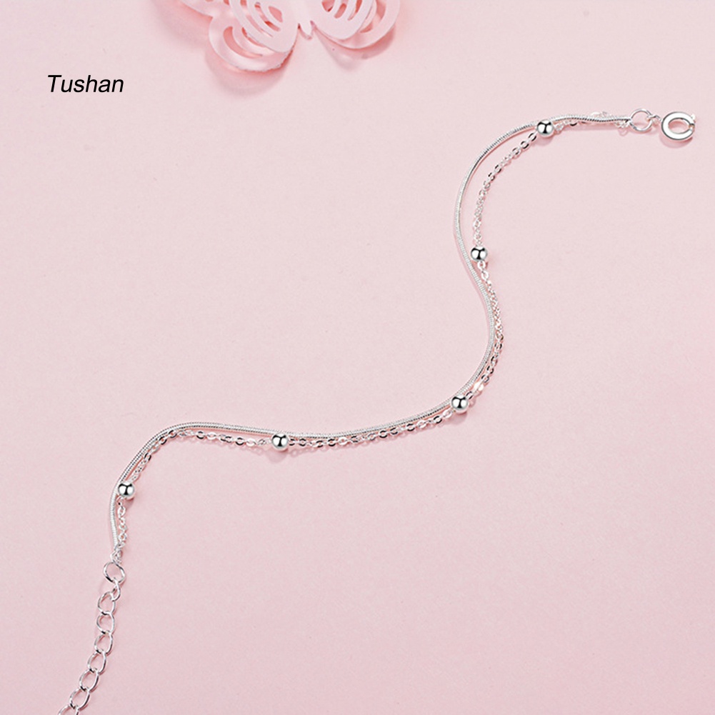 Vòng Tay Hạt Tròn Hai Lớp Phong Cách Vintage Nữ Tính