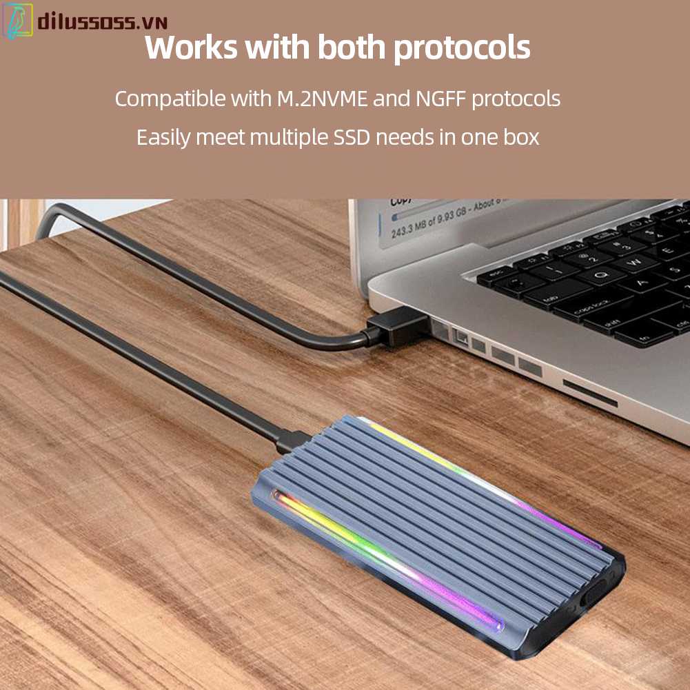 Bộ Chuyển Đổi M.2 NVME SATA SSD Cho 2280 / 2260 / 2242 SSD