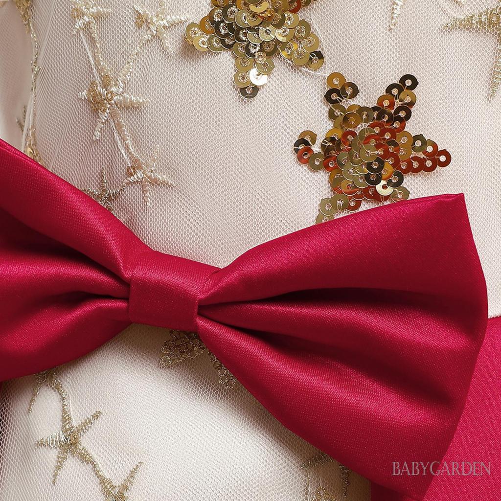 Đầm Công Chúa Không Tay Đính Nơ Thời Trang Mùa Hè Cho Bé Gái