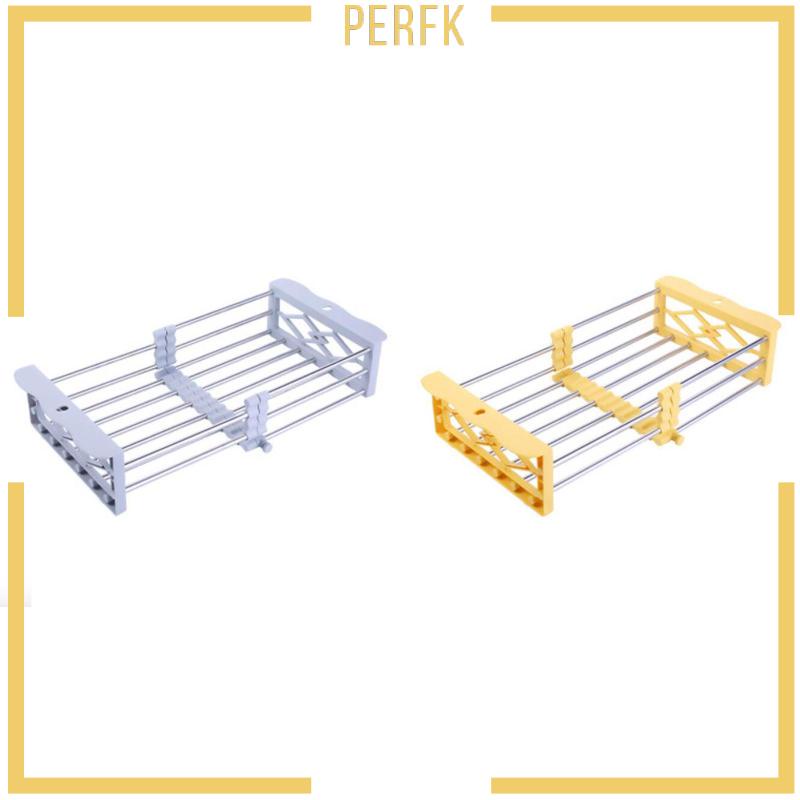 [Perfk] Rổ Đựng Chén Dĩa Thoát Nước Tay Cầm Thoải Mái Dễ Giặt Rửa