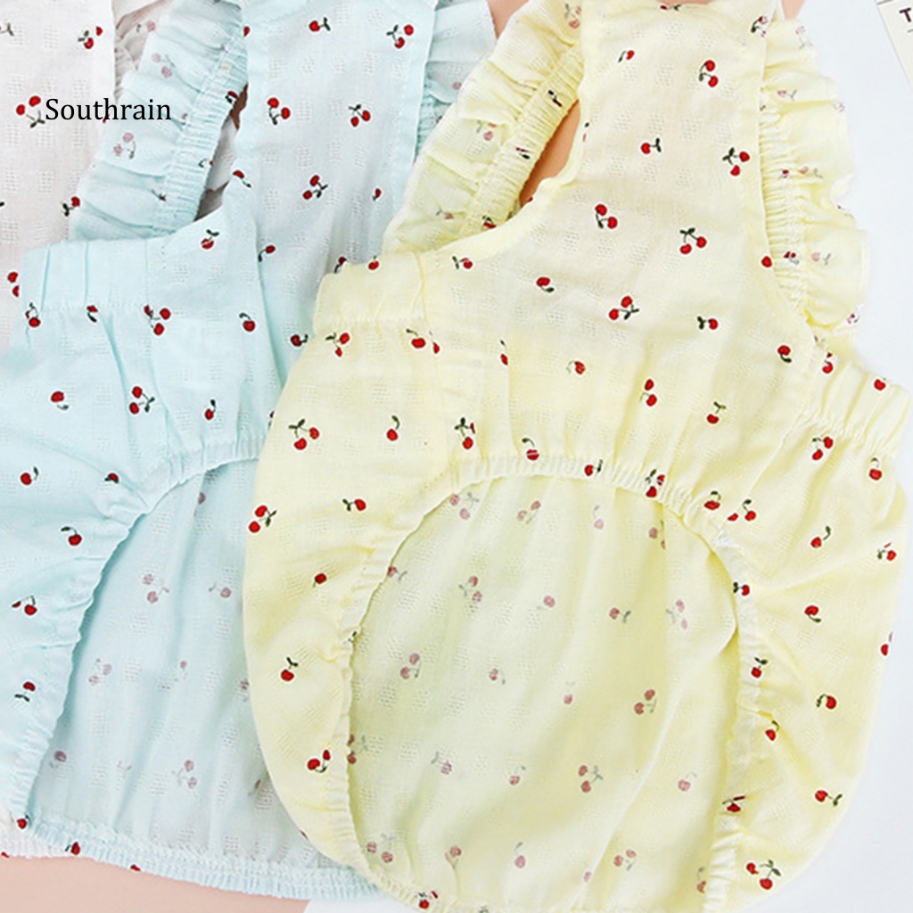 Đầm Không Tay In Họa Tiết Cherry Xinh Xắn Thời Trang Mùa Xuân Cho Cún Cưng
