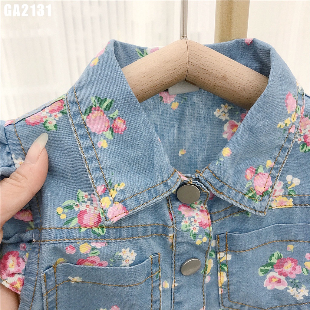 Bộ Áo Cánh Tiên Quần Denim  Thời Trang Hàn Quốc Cho Bé Gái MINTSCLOSET mint's closet 1 2 3 4 5 Tuổi - GA2131