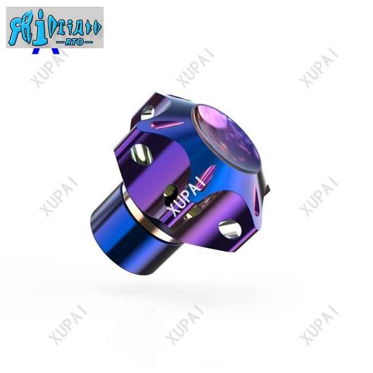 Vỏ Bọc Chìa Khóa CNC Bằng Titan Hình Lục Giác Màu Xanh Dương Cho Xe Mô Tô Cafe Racer KTM 125 Rowing 400