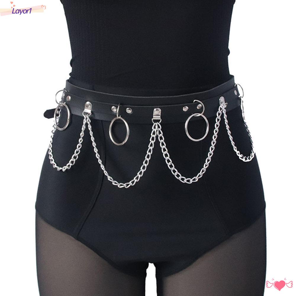 Dây Nịt Da Phong Cách Gothic LAYOR1 Có Thể Điều Chỉnh Kích Cỡ