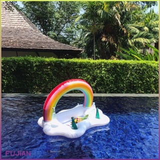 Summer Party Bucket Rainbow Cloud Cup Holder Inflatable Pool Float Beer Drinking Cooler Table Bar Tray Beach Swimming Ring [B/11]