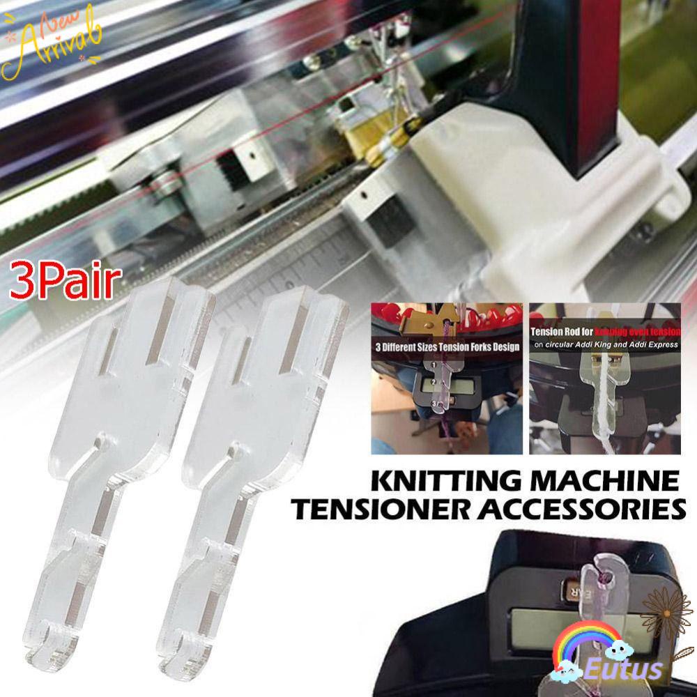 Set 3 Cặp Dụng Cụ Đan Len EUCA Tiện Dụng|Nĩa Căng Bằng Acrylic Trong Suốt 3 Kích Cỡ Khác Nhau