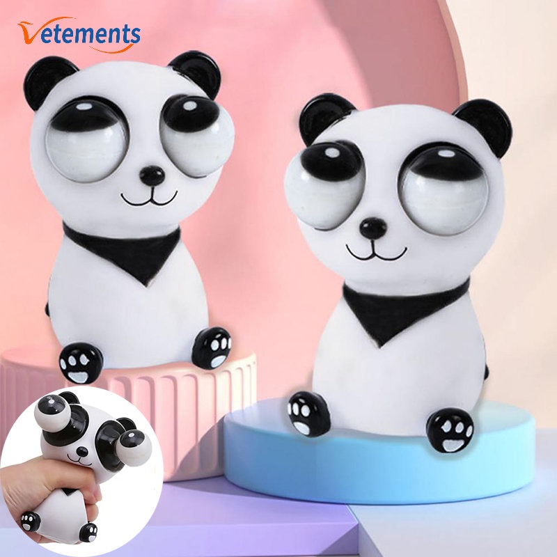 Đồ Chơi Nắn Bóp Đàn Hồi Giảm Stress Hình Gấu Trúc Dễ Thương