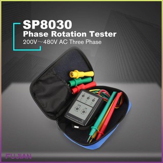 Sp8030 3 Phase Rotation Tester Digital Indicator Detector Led Buzzer Sequence Meter Voltage 200V-480V Ac [B/11]
