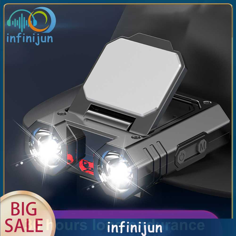 Đèn LED Kẹp Mũ XPE IPX4 1500mAh Cảm Biến Sóng