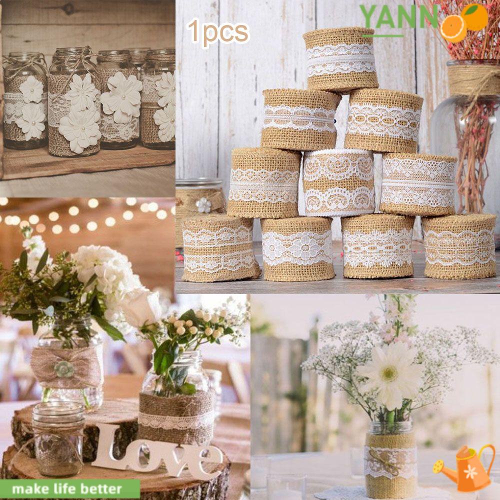 Dải Dây Vải Bố 1M Phong Cách Vintage Độc Đáo Trang Trí Đám Cưới