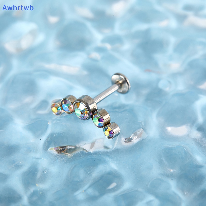 Awhrtwb Thời Trang Trang Sức Môi Kiểu Hình Trụ Bằng Thép Không Gỉ Phong Cách Đơn Giản Dễ Phối Đồ Mới