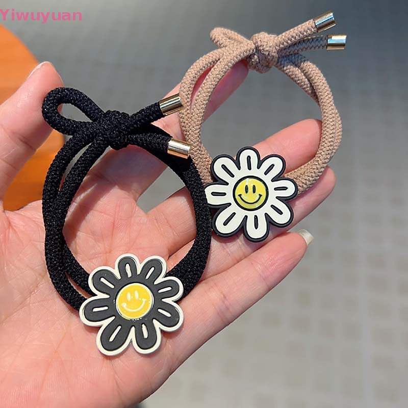Dây Cột Tóc Co Giãn Đính Hoa Cúc / Hướng Dương Dễ Thương Cho Bé Gái