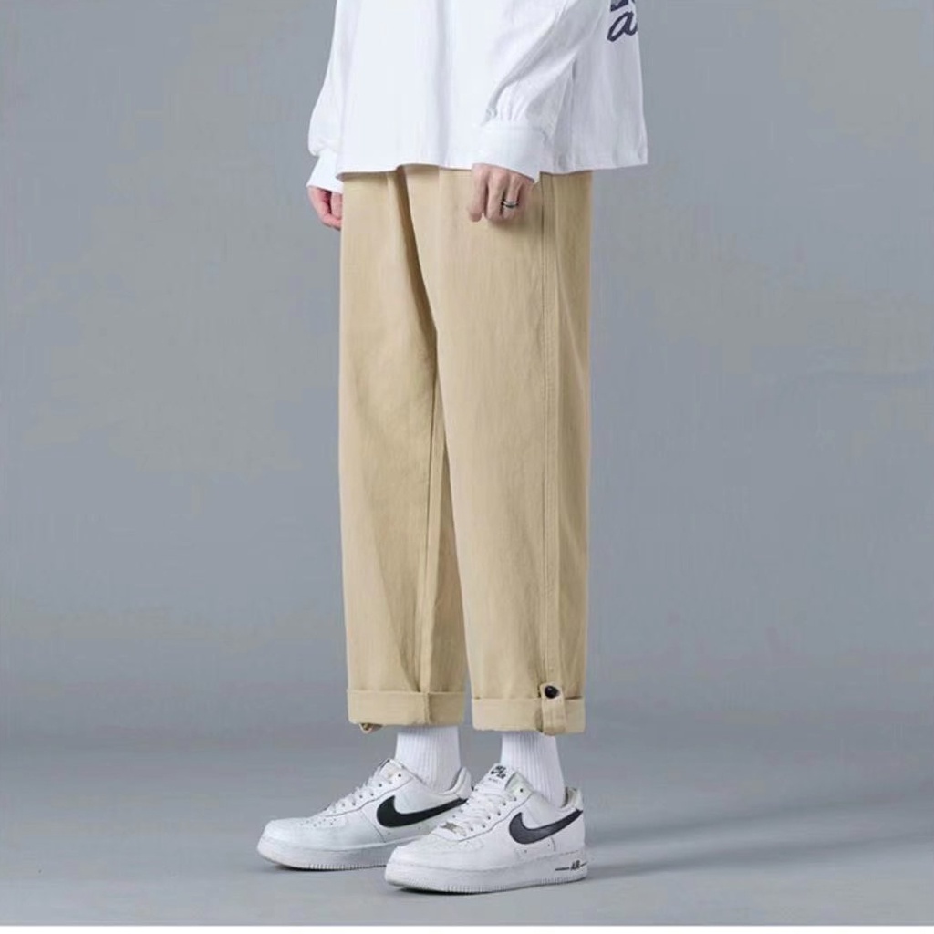 Quần Dài Mỏng Ống Rộng Phong Cách Đường Phố Nhật Bản Thời Trang Mùa Hè Hàng Mới Dành Cho Bạn Trai