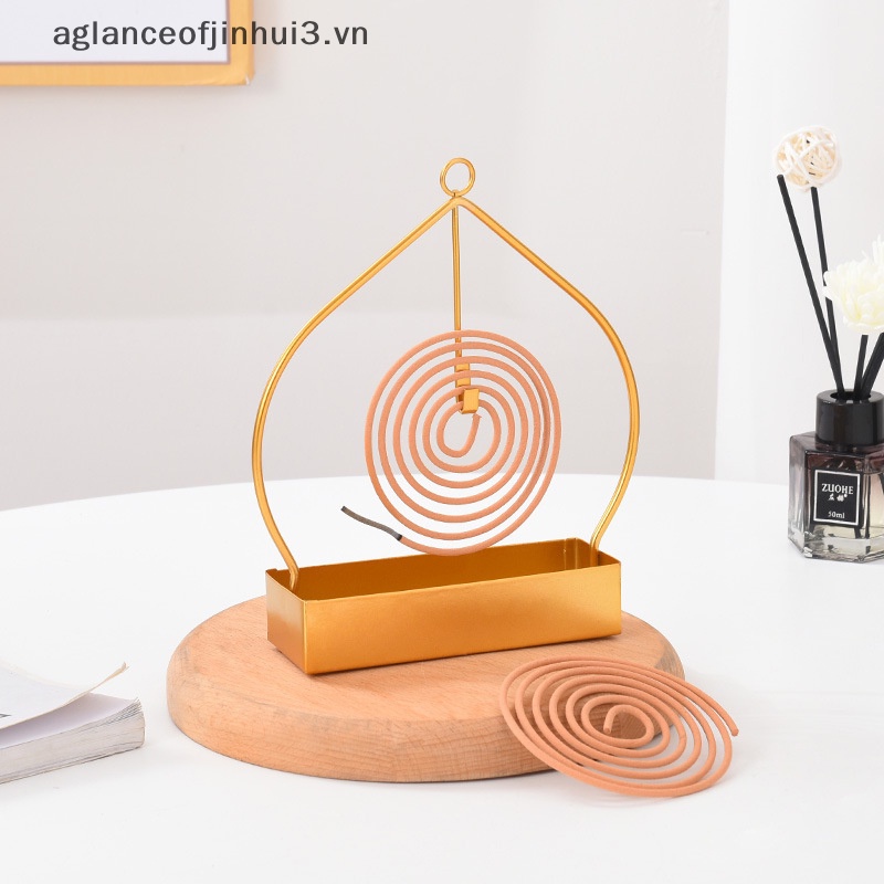 Giá Đỡ Nhang Muỗi Hình Tròn / Trái Tim Bằng Kim Loại Tiện Dụng Cho Gia Đình