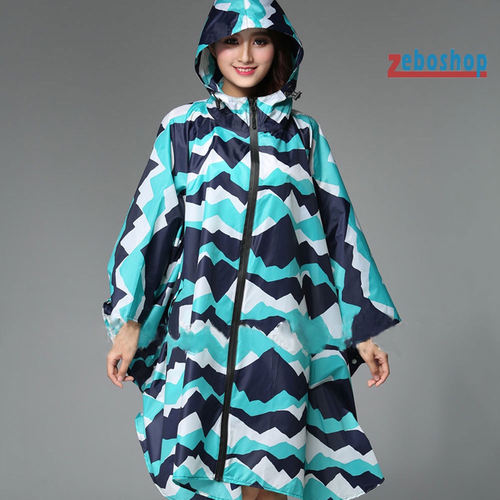 Áo Mưa Dáng Dài Có Mũ Trùm Chống Thấm Nước Tiện Dụng Cho Nữ