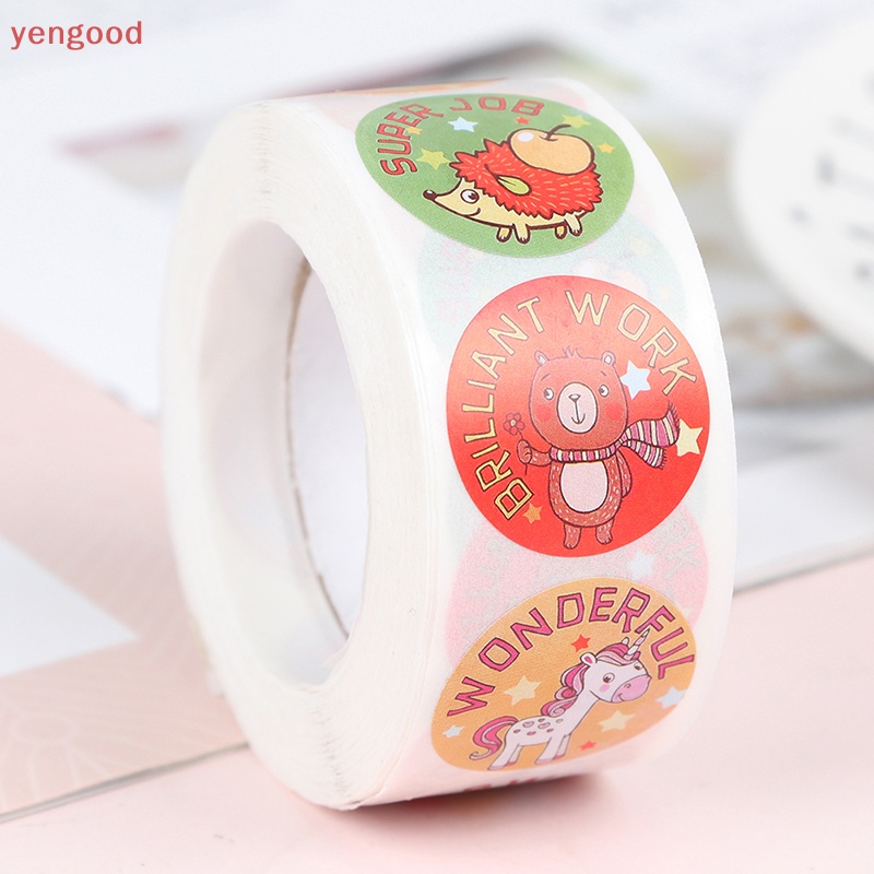 Cuộn 500 Miếng Dán Khen Thưởng Dễ Thương Cho Học Sinh