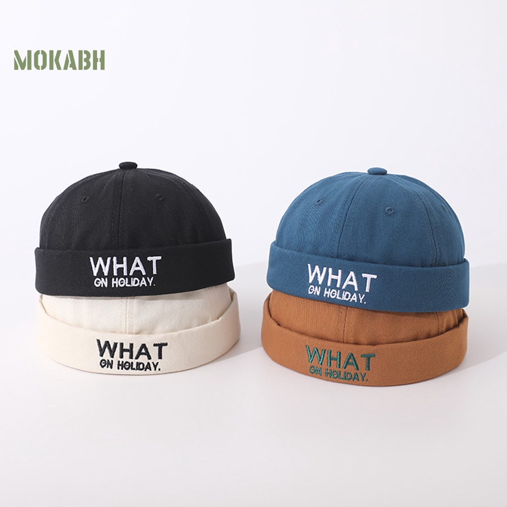 Mũ Thủy Thủ Chống Nắng Thoáng Khí Không Vành Thêu Chữ Cho Bé Trai