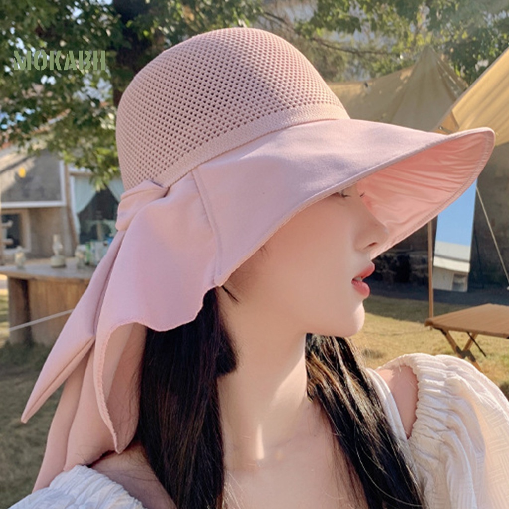 [Mok Abh] Mũ Rộng Vành Chống Nắng Thoáng Khí Thời Trang Mùa Hè Cho Nữ