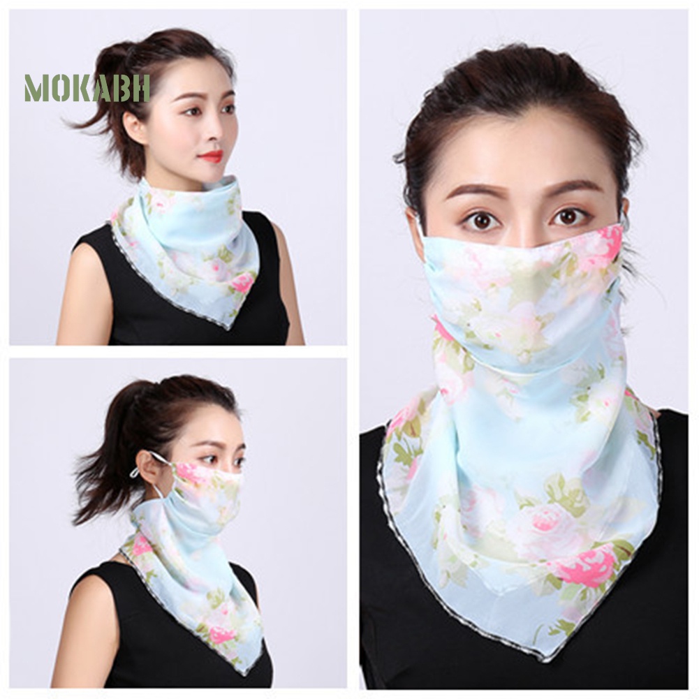 Khẩu Trang Chống Tia UV Chống Bụi Họa Tiết Hoa Dùng Khi Lái Xe Thể Thao Ngoài Trời Dành Cho Nữ